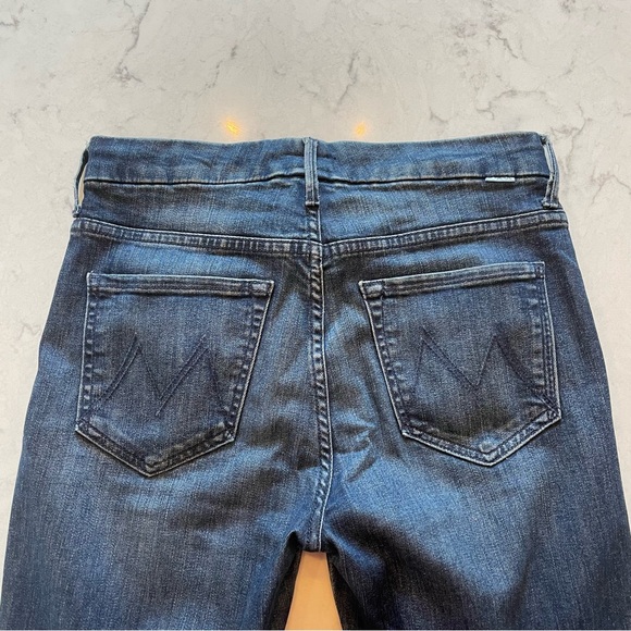 Mother 💙 High Waisted Looker Skinny Jean Here Kitty Kitty Glitter Racer Size 27 - Picture 5 of 11